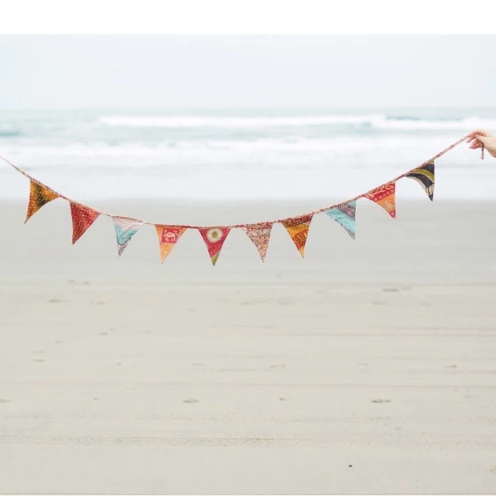 Colorful Fabric Bunting Garland for Home Decor